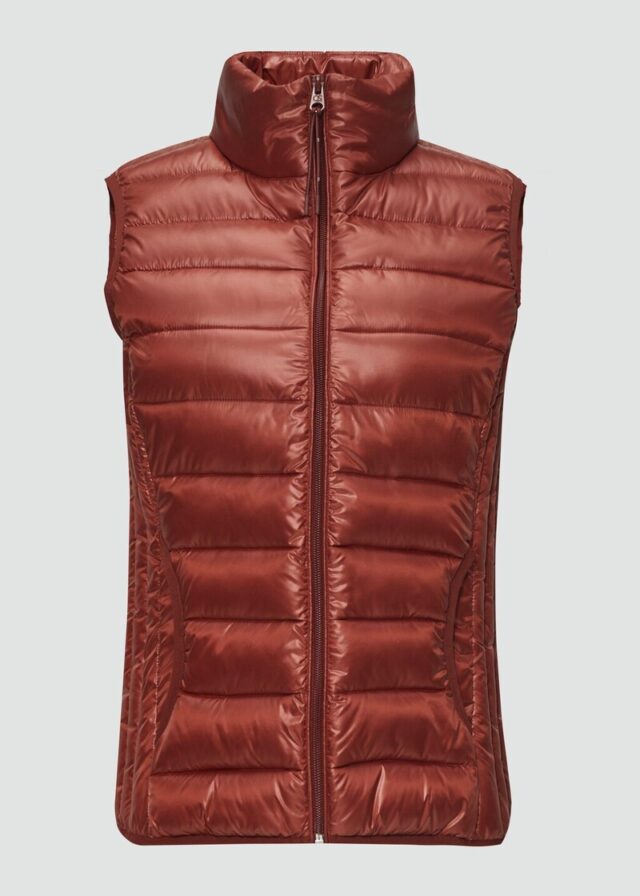 Gesteppte Weste mit Stehkragen