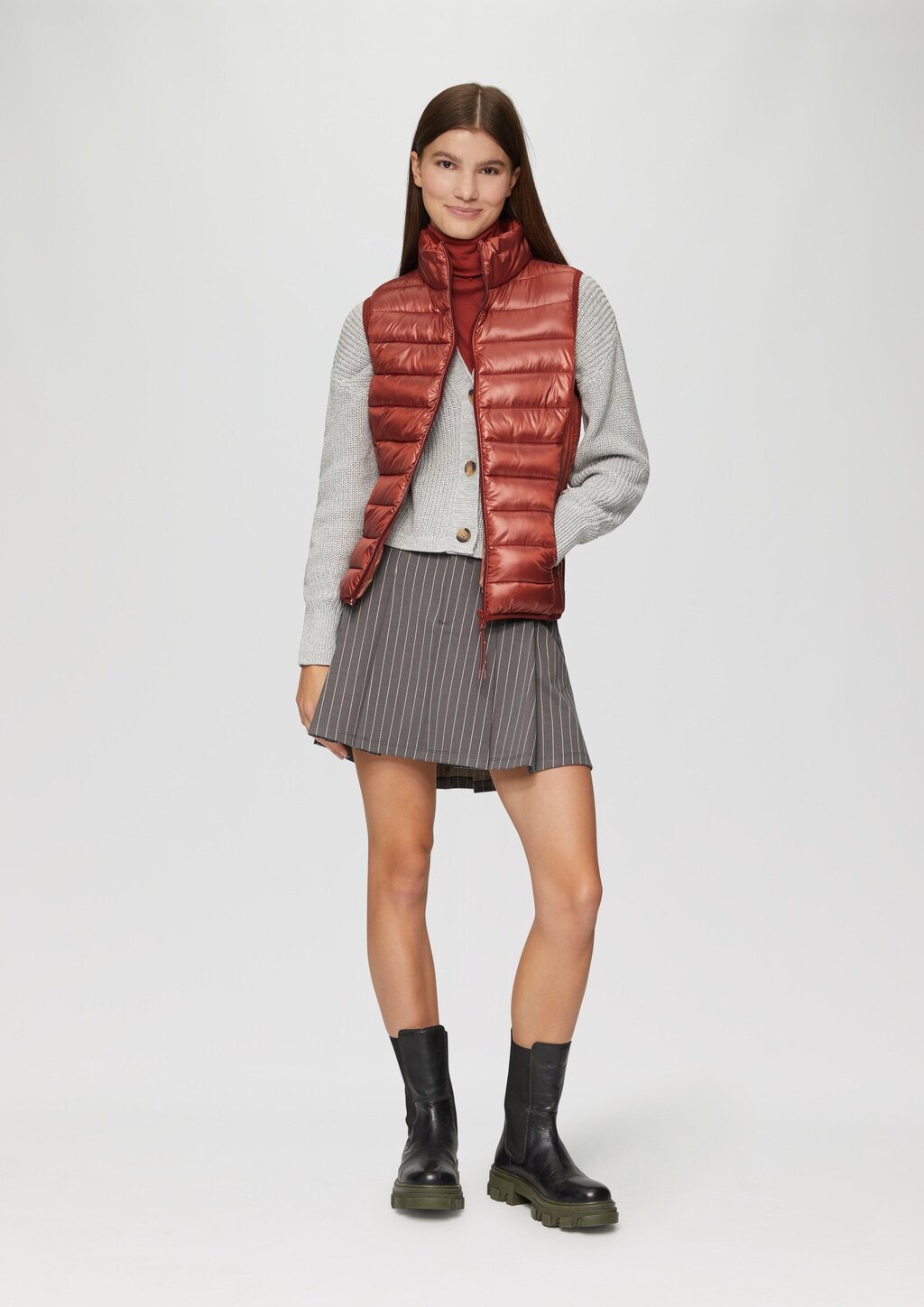 Gesteppte Weste mit Stehkragen