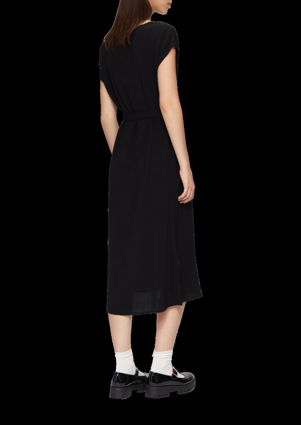 Midikleid mit V-Ausschnitt im Relaxed Fit