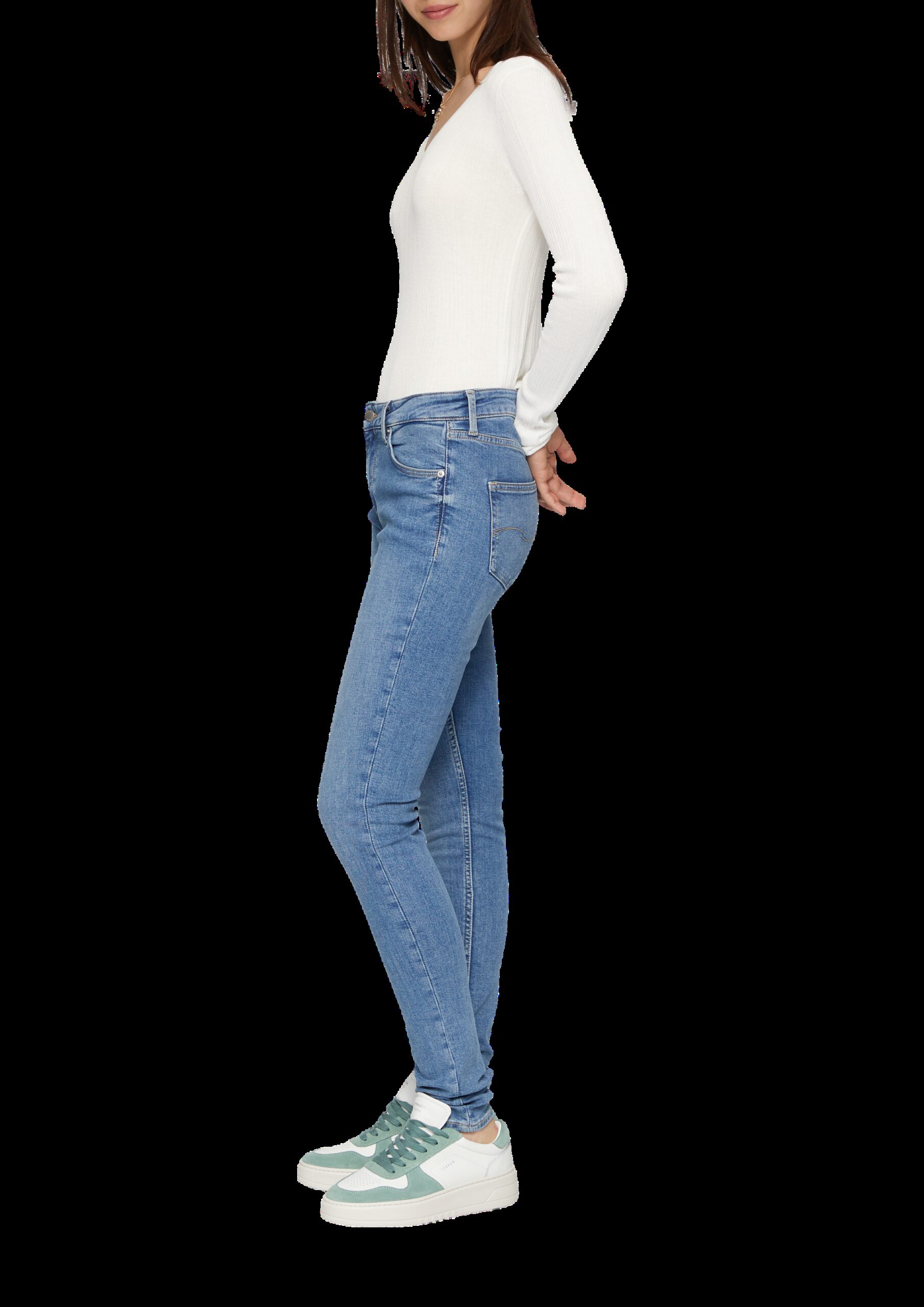 Gerippter Feinstrickpullover aus Viskosemix