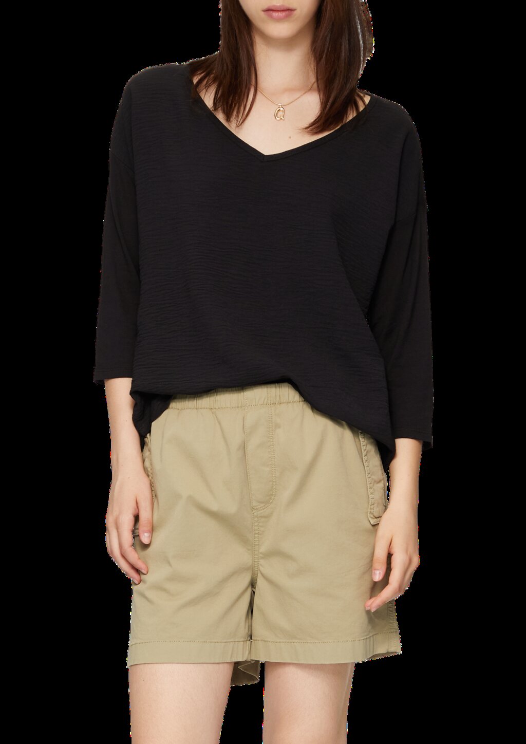 3/4-Arm-Shirt im Fabricmix