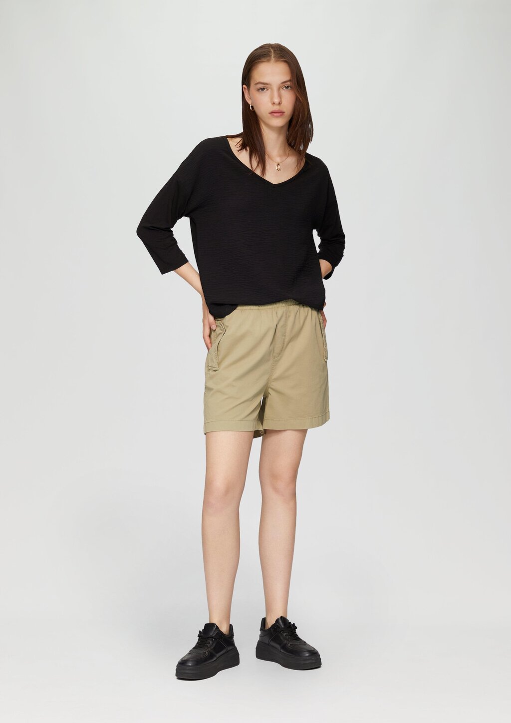 3/4-Arm-Shirt im Fabricmix