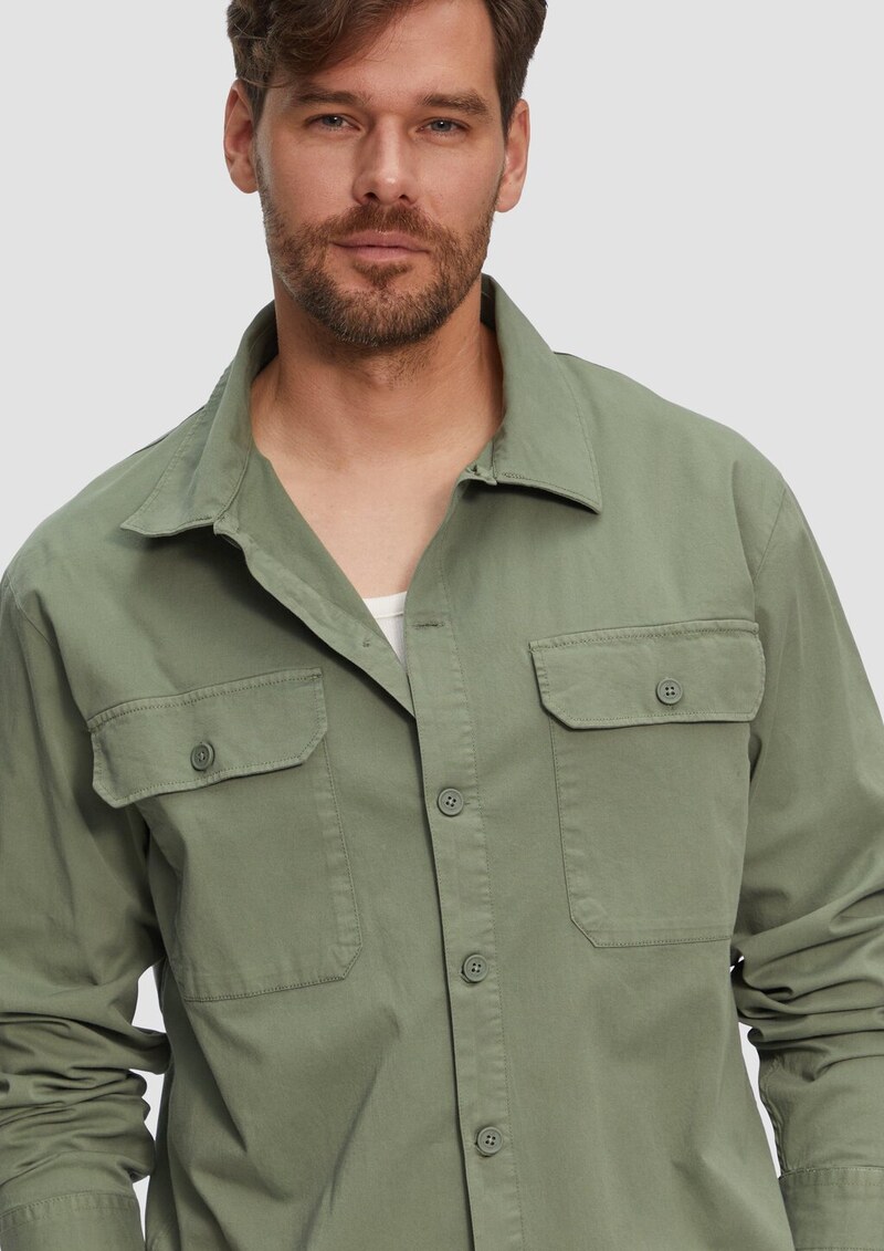 Overshirt aus Baumwollstretch im Relaxed Fit