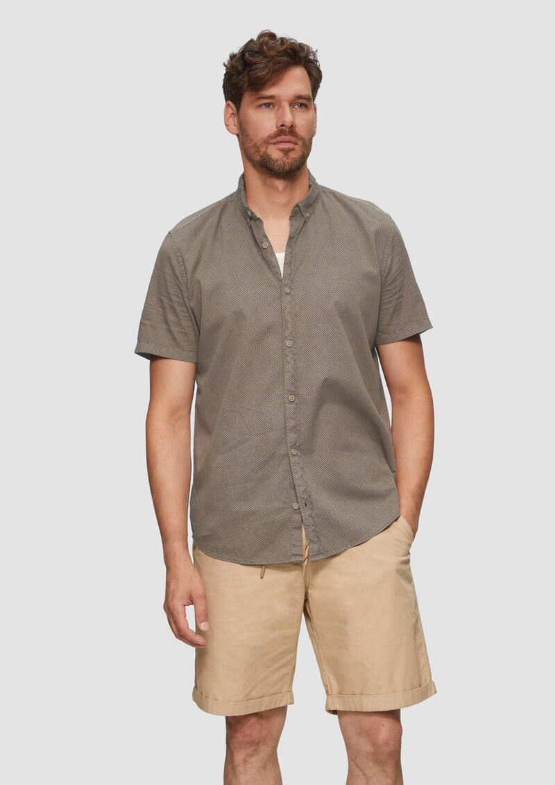 Regular: Kurzarmhemd mit All-over-Print