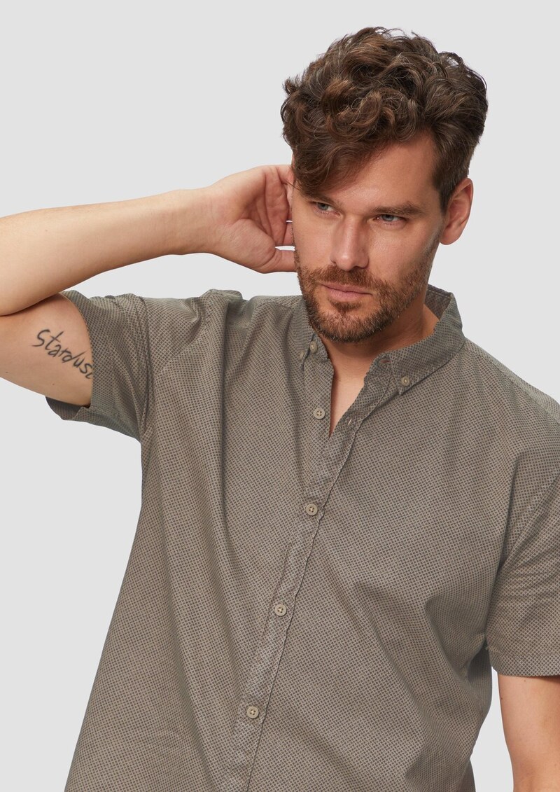 Regular: Kurzarmhemd mit All-over-Print