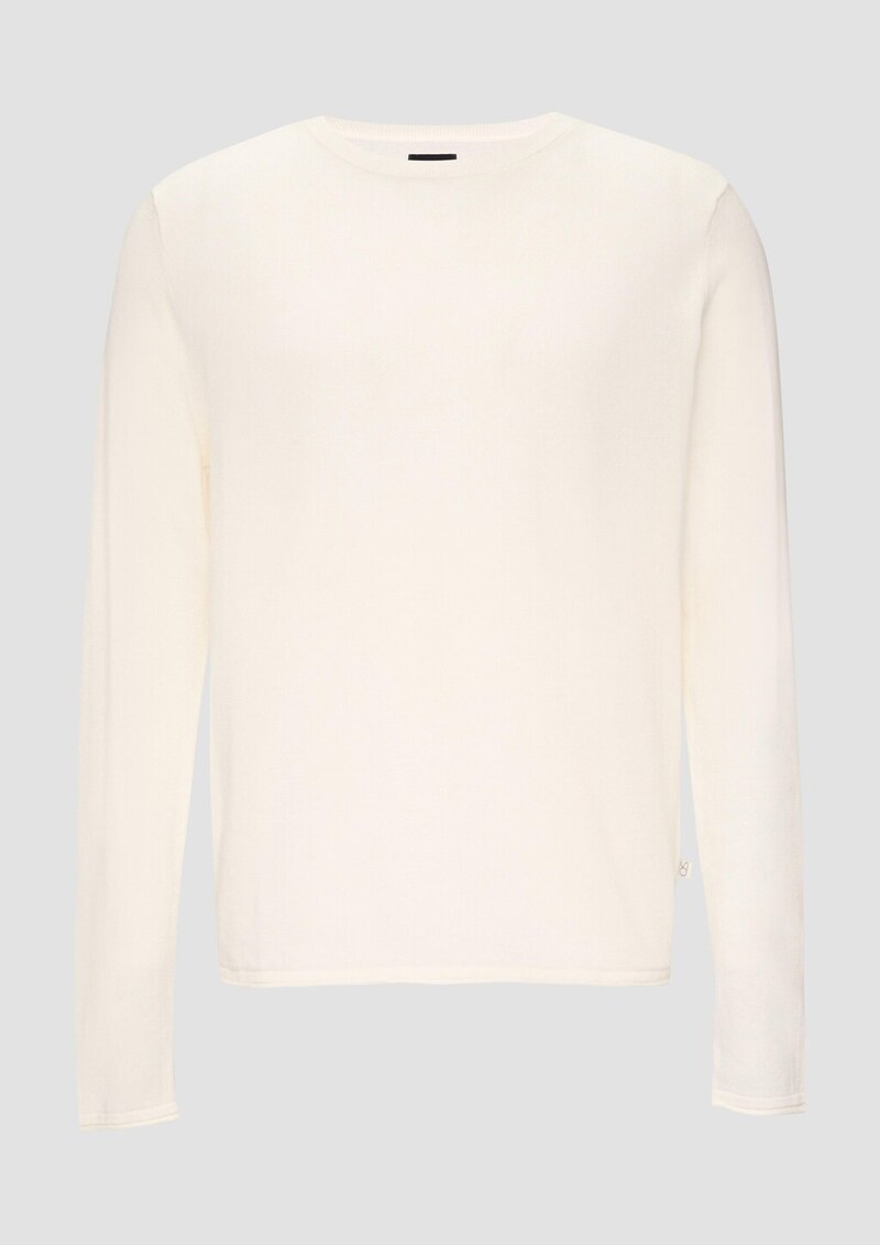 Strickpullover mit Rollsaum und Wascheffekt