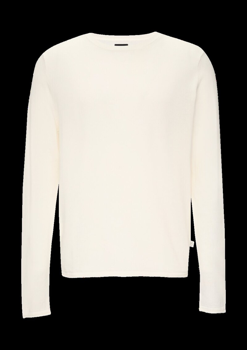 Strickpullover mit Rollsaum und Wascheffekt