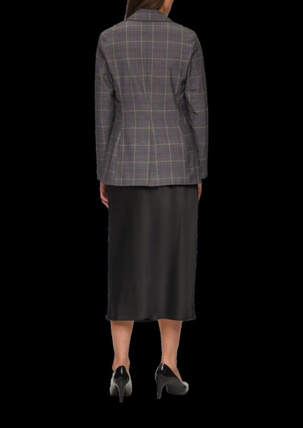 Doppelreihiger Karo-Blazer im Slim Fit