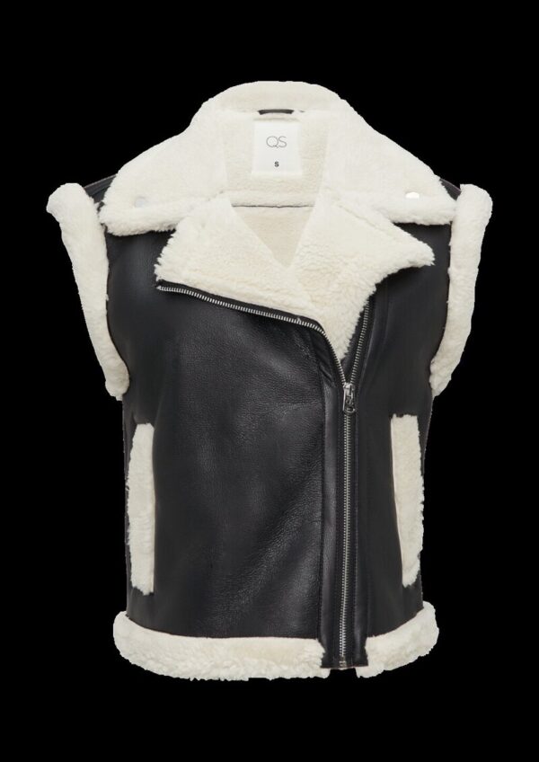 Weste in Lammfell-Optik