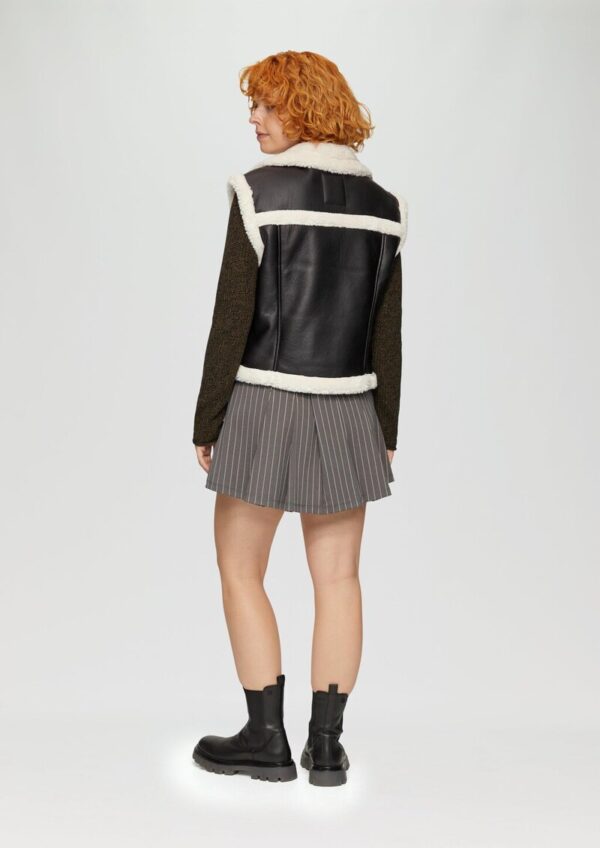 Weste in Lammfell-Optik