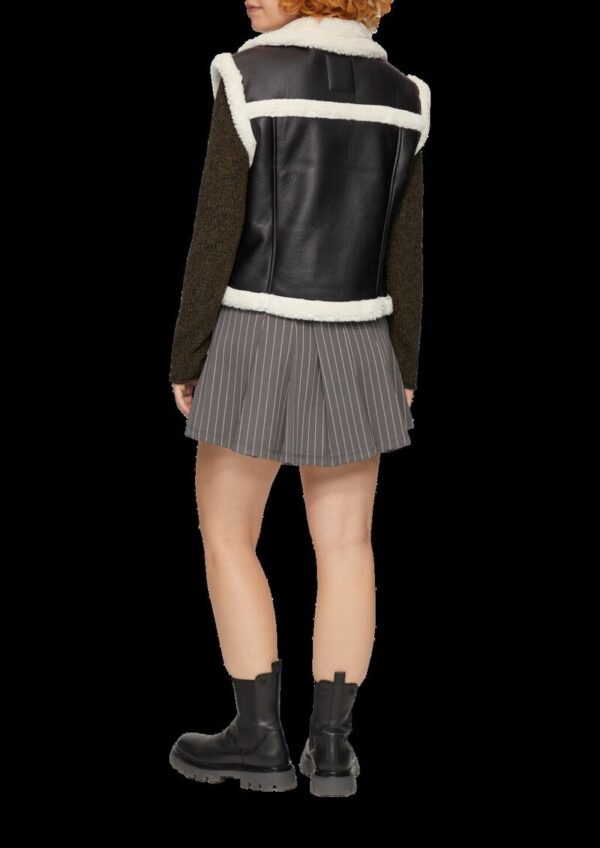 Weste in Lammfell-Optik