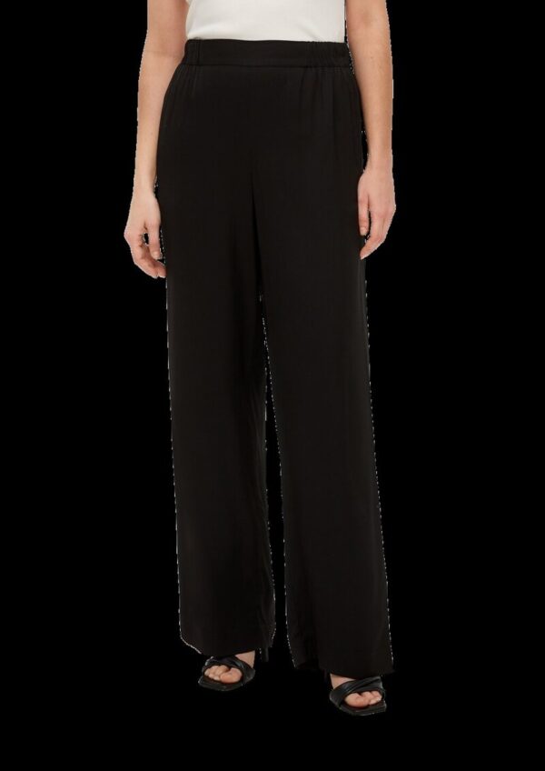 Wide Leg-Hose aus Viskose-Twill