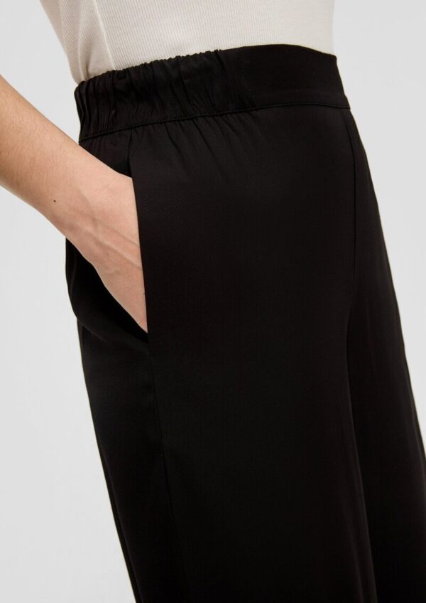Wide Leg-Hose aus Viskose-Twill
