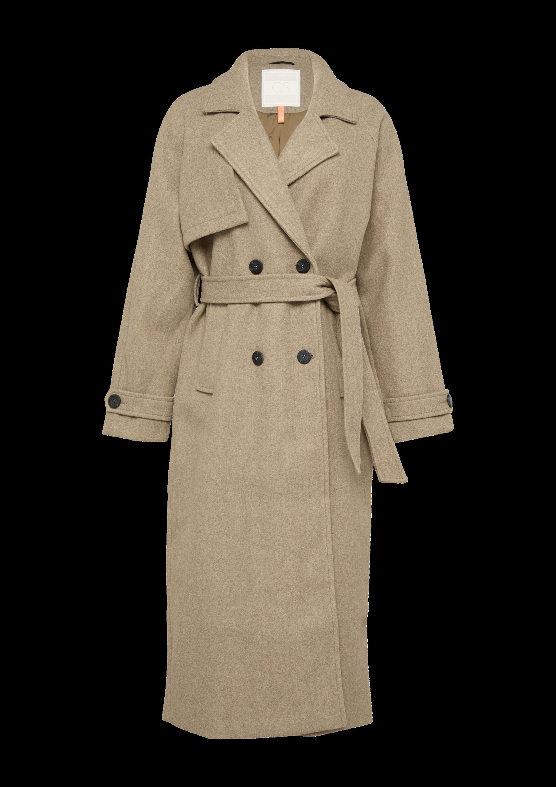 Trenchcoat in Wolloptik