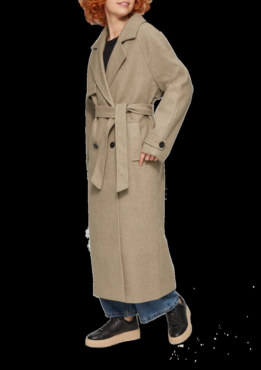 Trenchcoat in Wolloptik