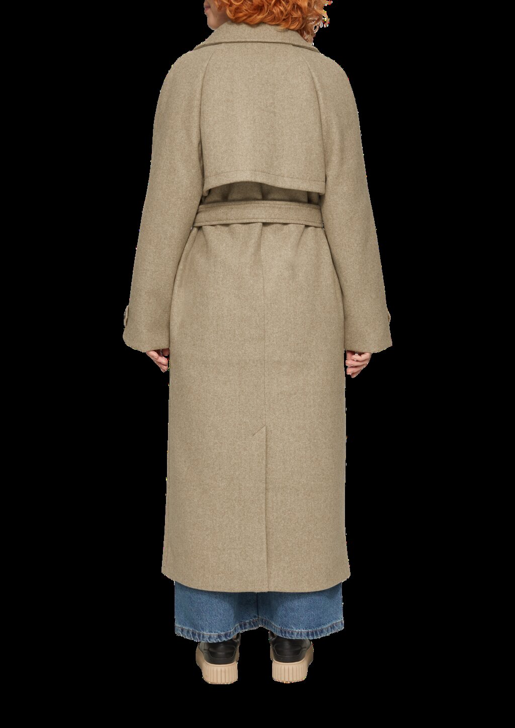 Trenchcoat in Wolloptik