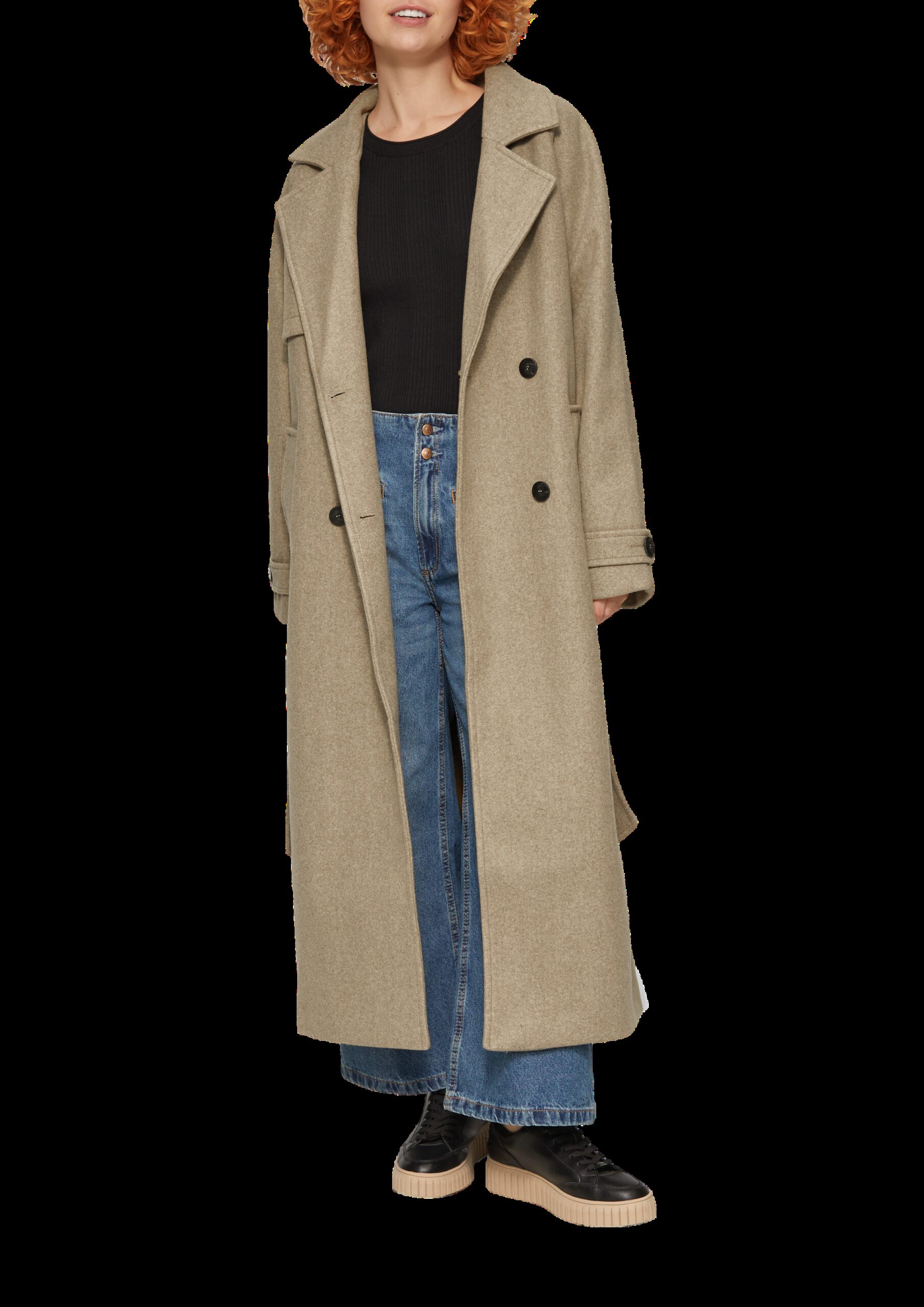 Trenchcoat in Wolloptik