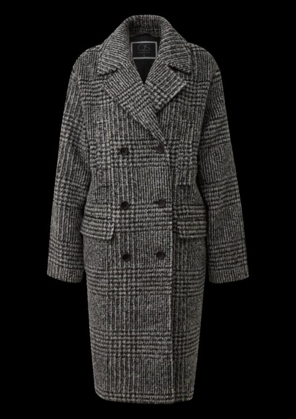 Karierter Oversize Mantel in Wolloptik