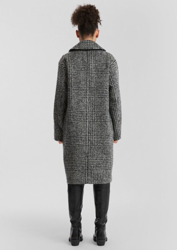 Karierter Oversize Mantel in Wolloptik