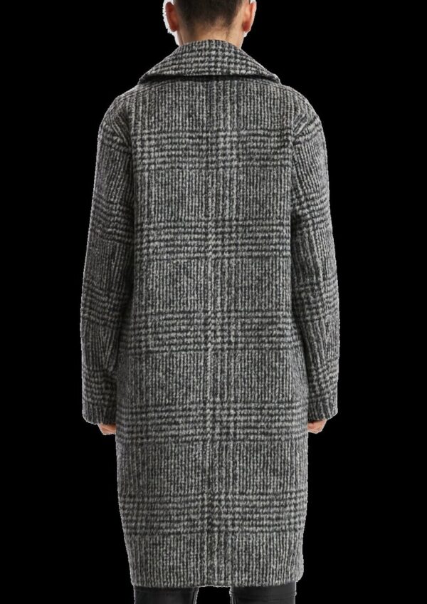 Karierter Oversize Mantel in Wolloptik