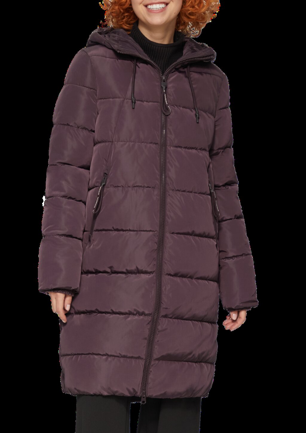 Gesteppter Mantel mit Kapuze