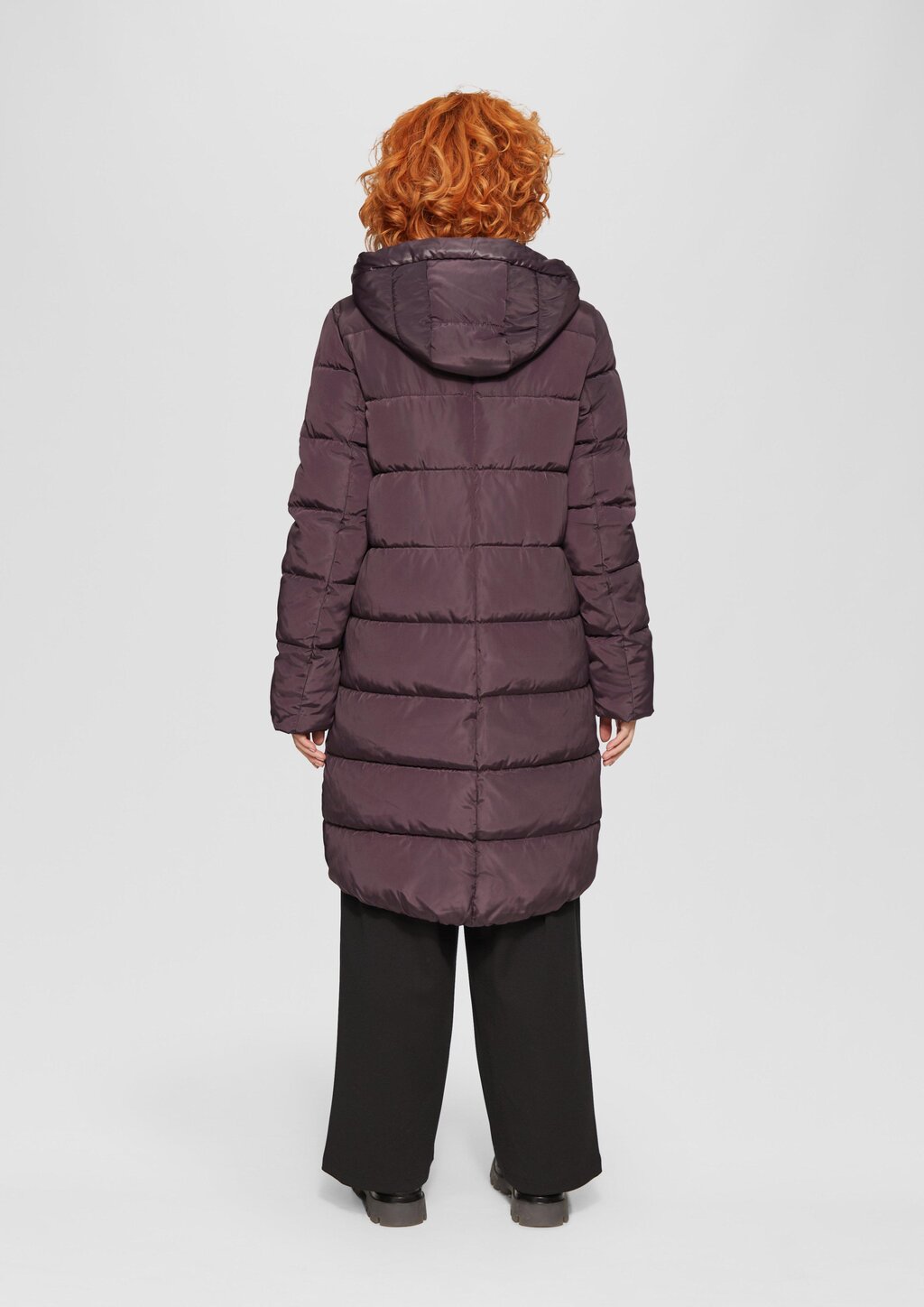 Gesteppter Mantel mit Kapuze