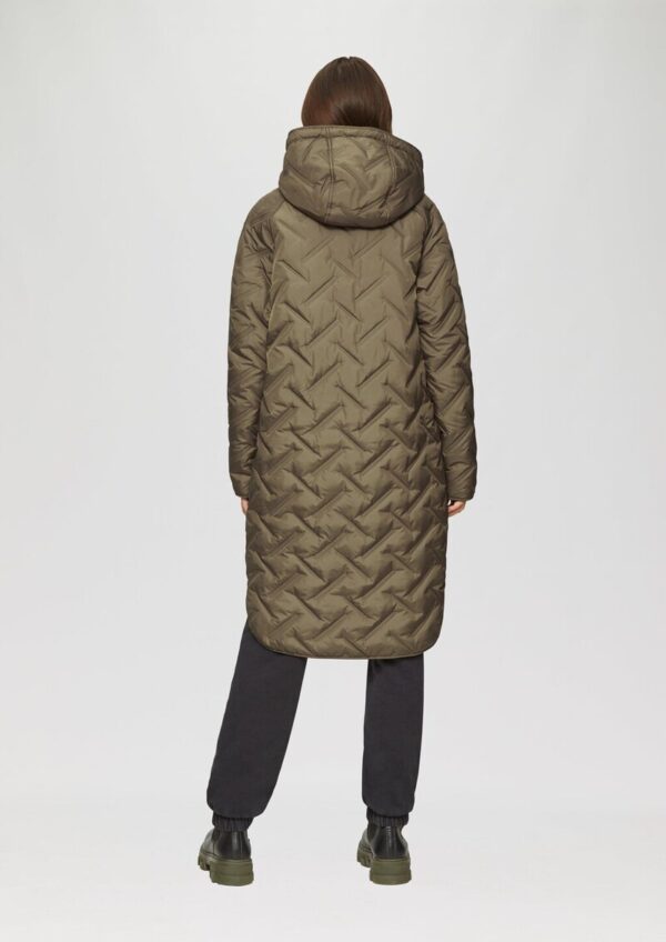 Leichter Steppmantel mit Kapuze