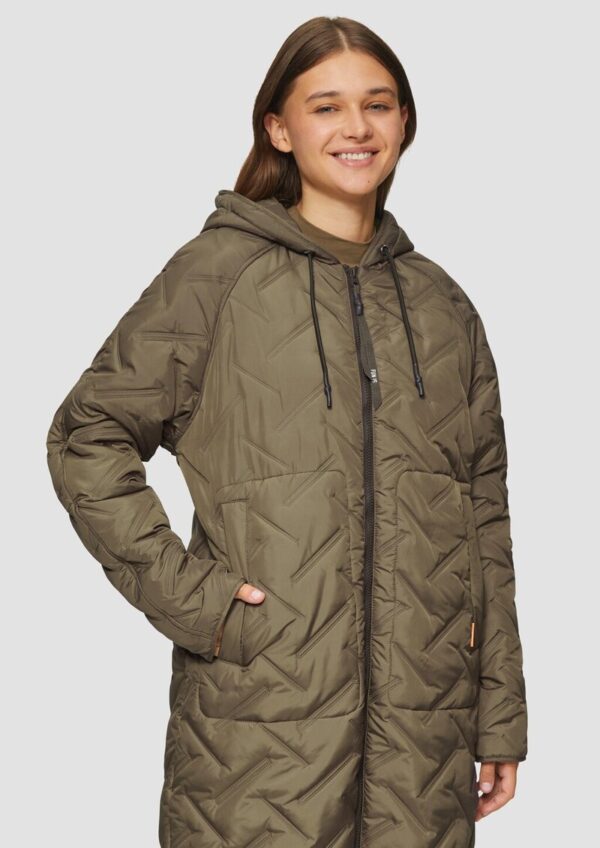Leichter Steppmantel mit Kapuze