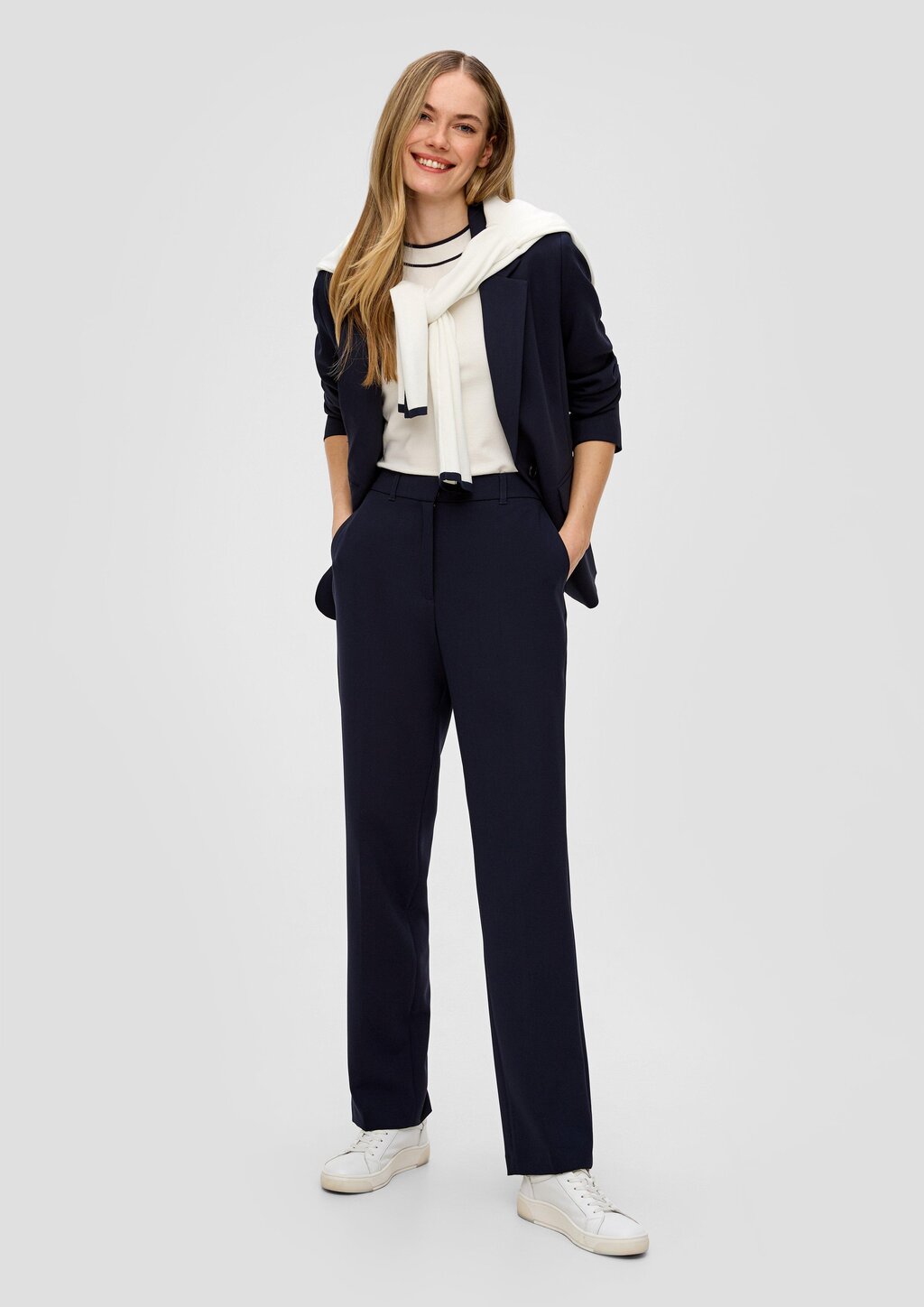 Straight-Leg-Hose aus Viskosemix