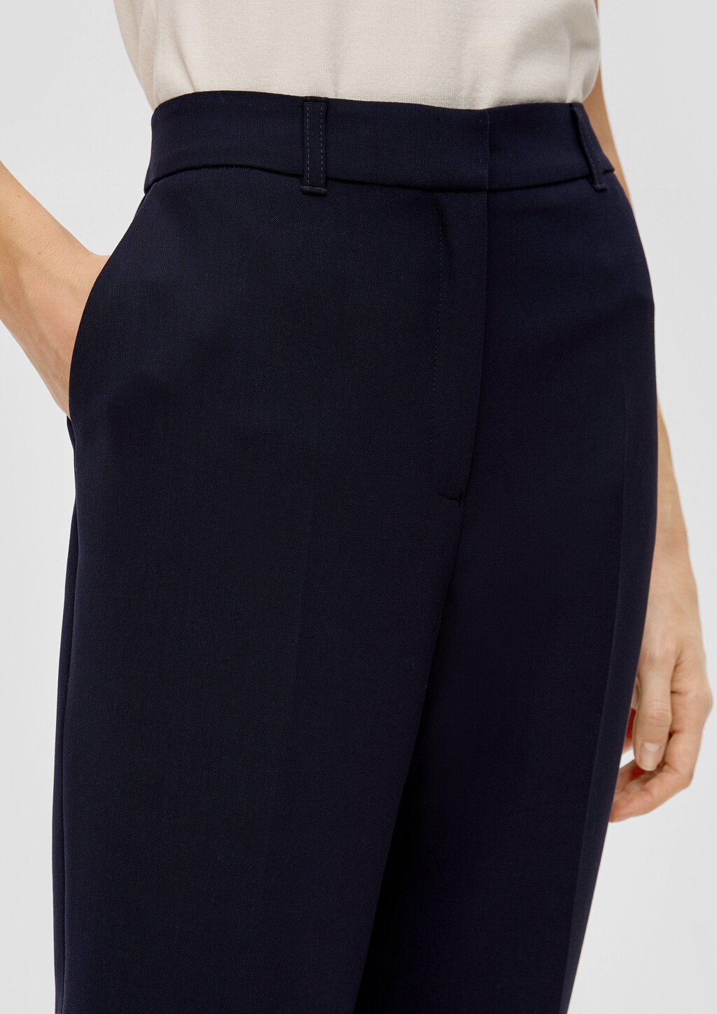 Straight-Leg-Hose aus Viskosemix