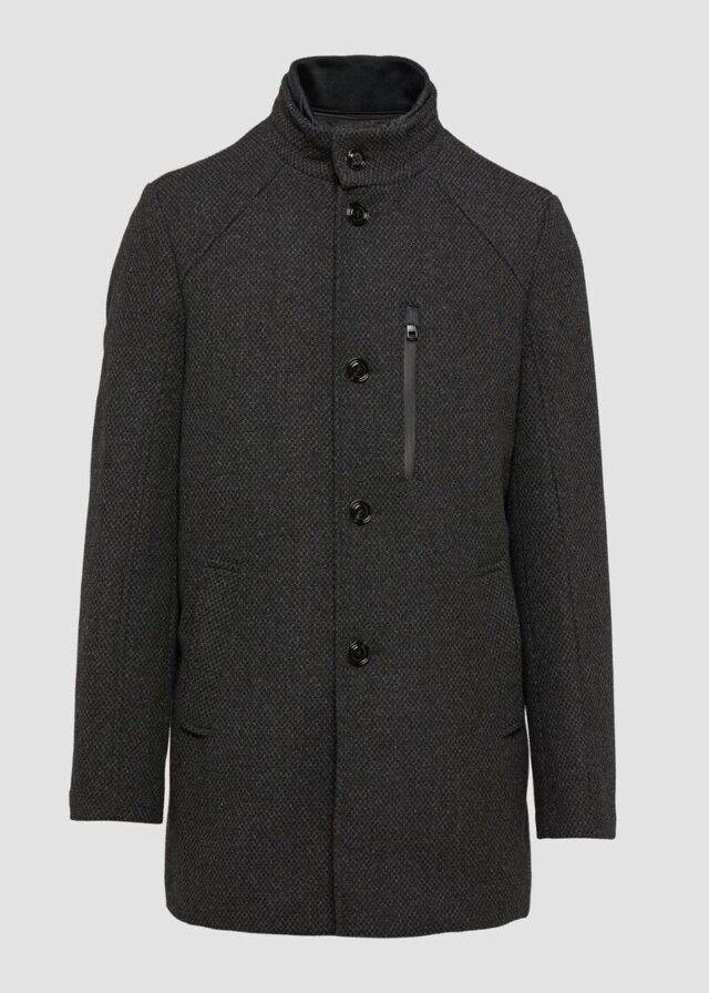 Wattierter Wollmix-Mantel mit herausnehmbarem Einsatz