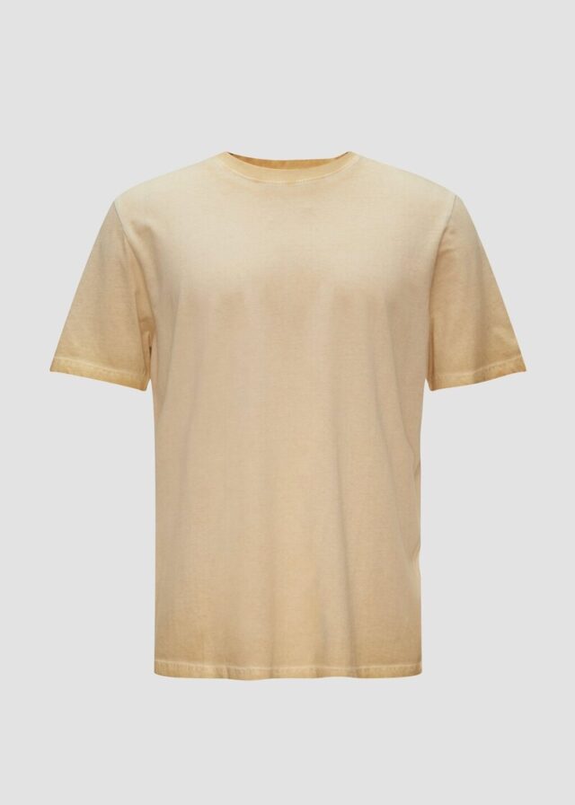 Gewaschenes T-Shirt mit Rundhalsausschnitt