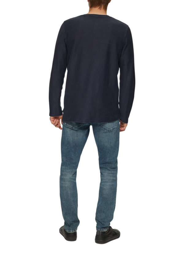 Longsleeve aus Strukturware mit Garment Dye