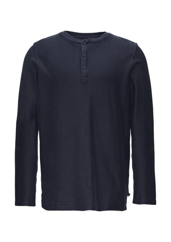 Longsleeve aus Strukturware mit Garment Dye