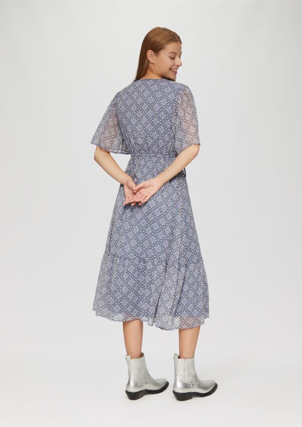 Gemustertes Midikleid aus Chiffon