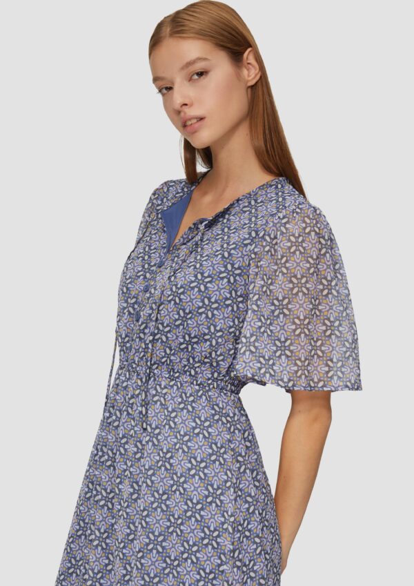 Gemustertes Midikleid aus Chiffon