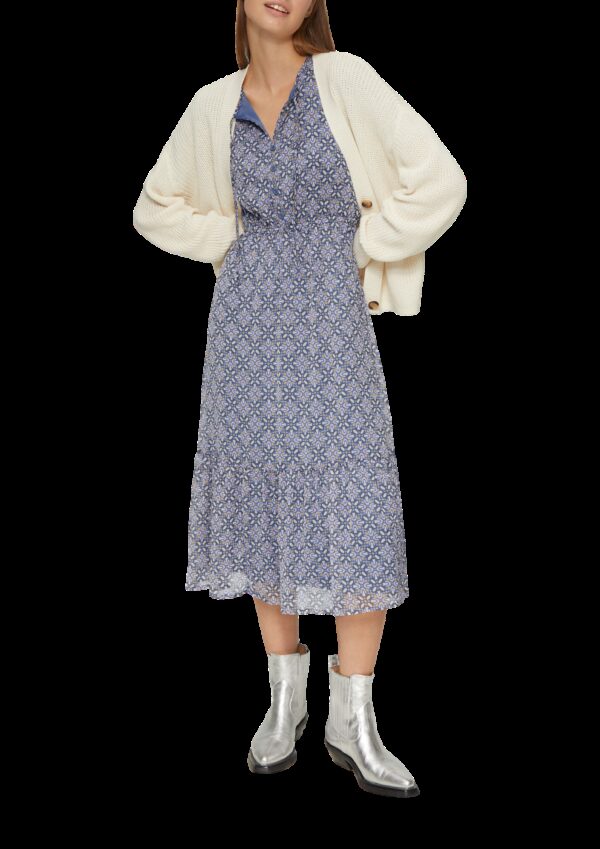 Gemustertes Midikleid aus Chiffon