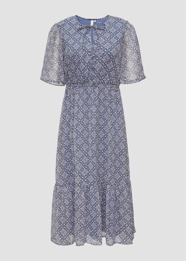 Gemustertes Midikleid aus Chiffon