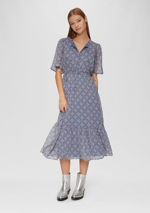 Gemustertes Midikleid aus Chiffon