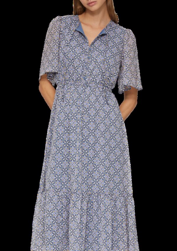 Gemustertes Midikleid aus Chiffon