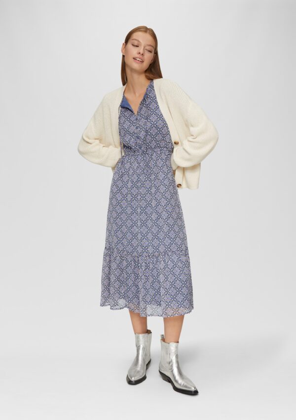 Gemustertes Midikleid aus Chiffon