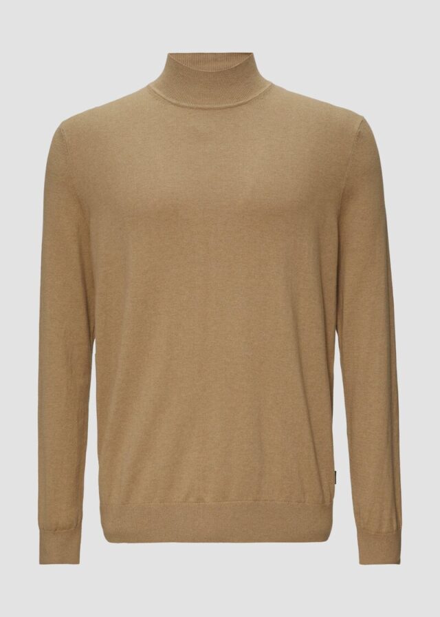 Softer Turtleneckpullover aus Baumwoll-Merino-Mix