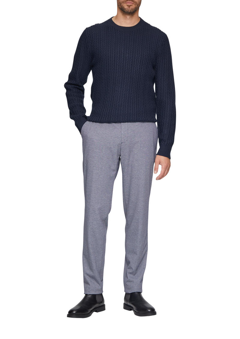 Strickpullover aus Wollmix mit Zopfmuster