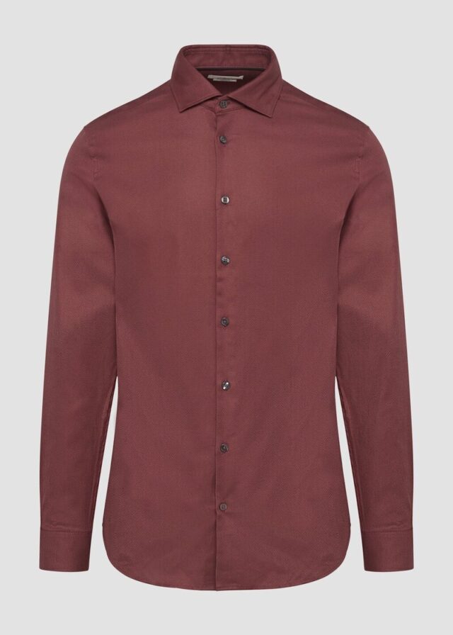 Tailored Fit: Fein strukturiertes Hemd aus Comfort Stretch