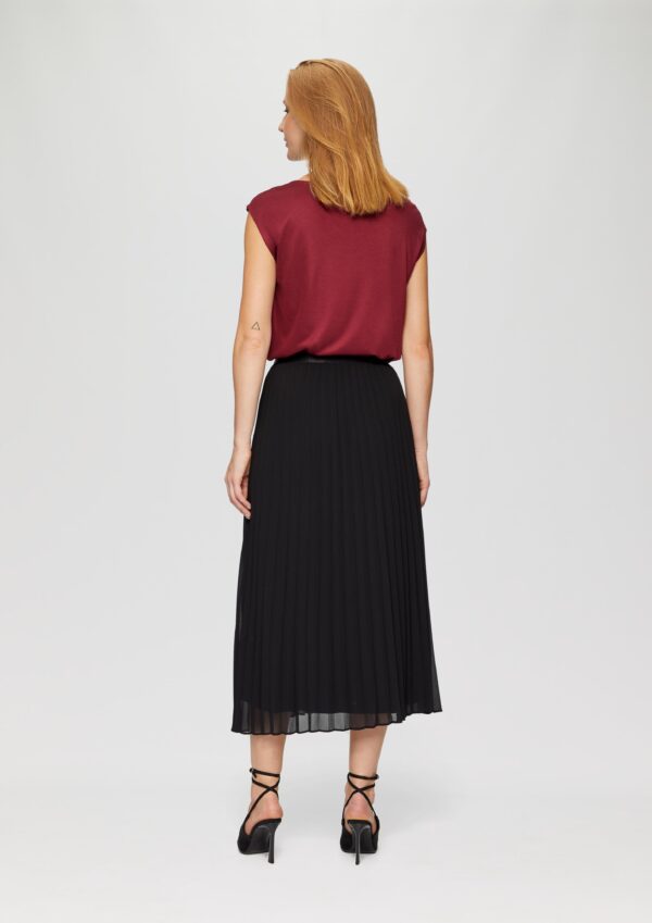 Plissierter Rock mit elastischem Bund