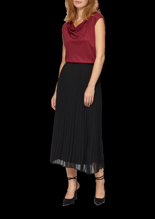 Plissierter Rock mit elastischem Bund