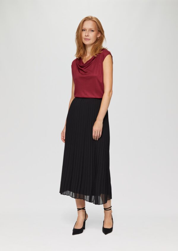 Plissierter Rock mit elastischem Bund