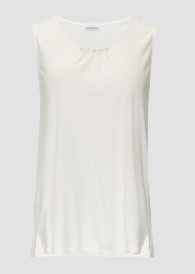 Top mit Schmuckperlen