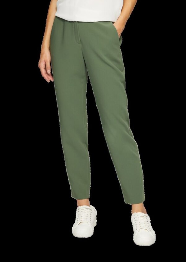 Slim: Cigarette Pants in Ankle-Länge aus Twill