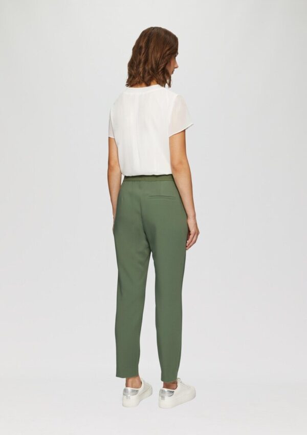 Slim: Cigarette Pants in Ankle-Länge aus Twill